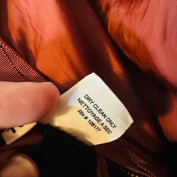 ULLA JOHNSON Women's Red Satin Halter Neck Mirelle Peplum Puff Blouse Size 10 - Picture 16 of 16